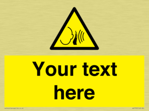 Custom warning sudden loud noise